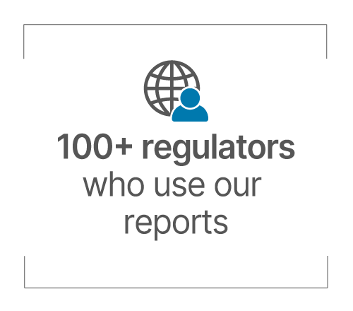 100+ regulators who use our reports